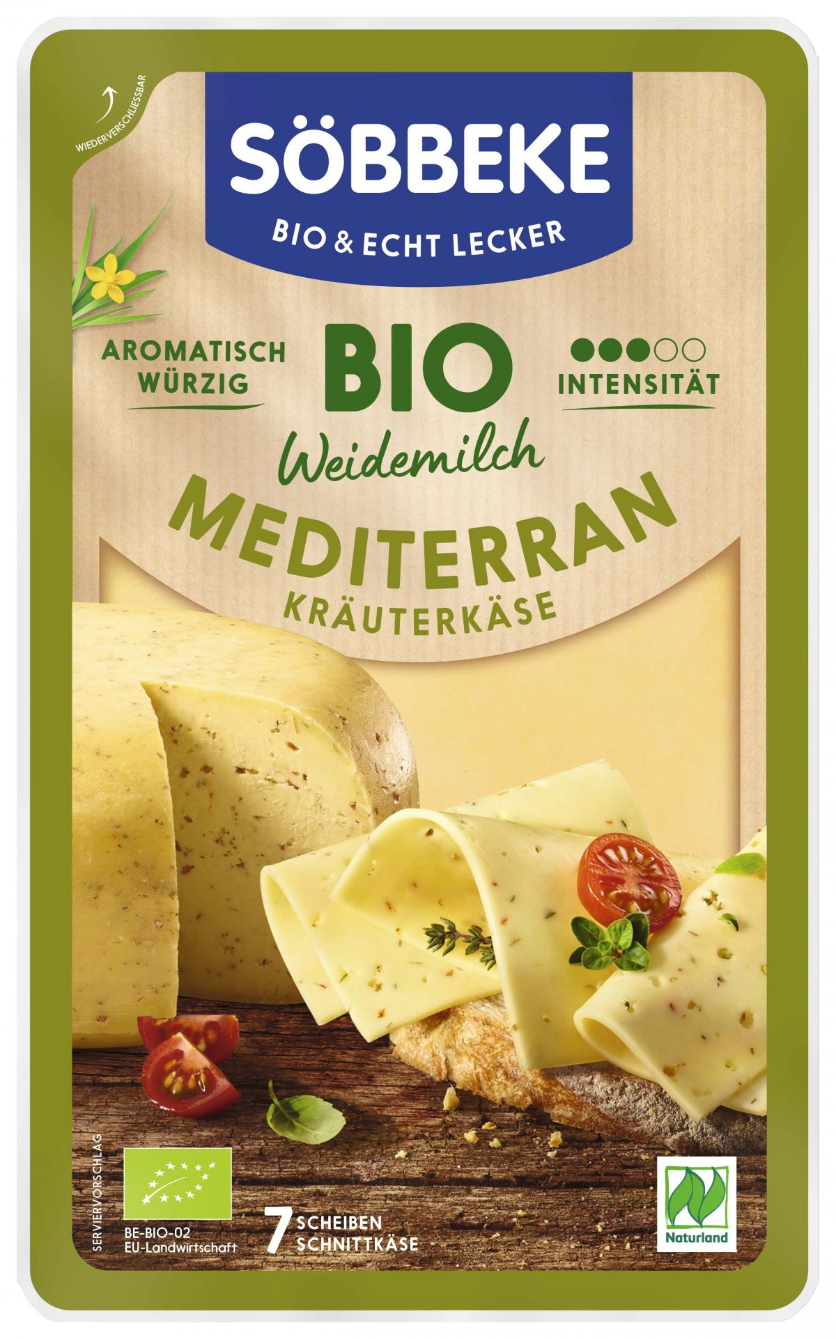 Mediterran Kräuterkäse in Scheiben 50%