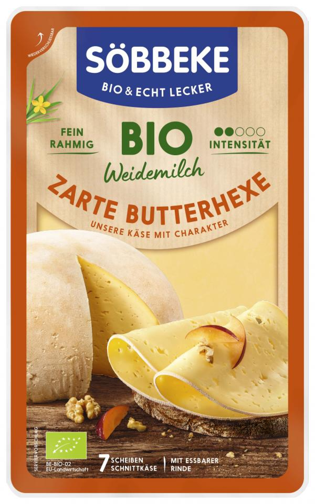 Zarte Butterhexe-Käse in Scheiben 50%