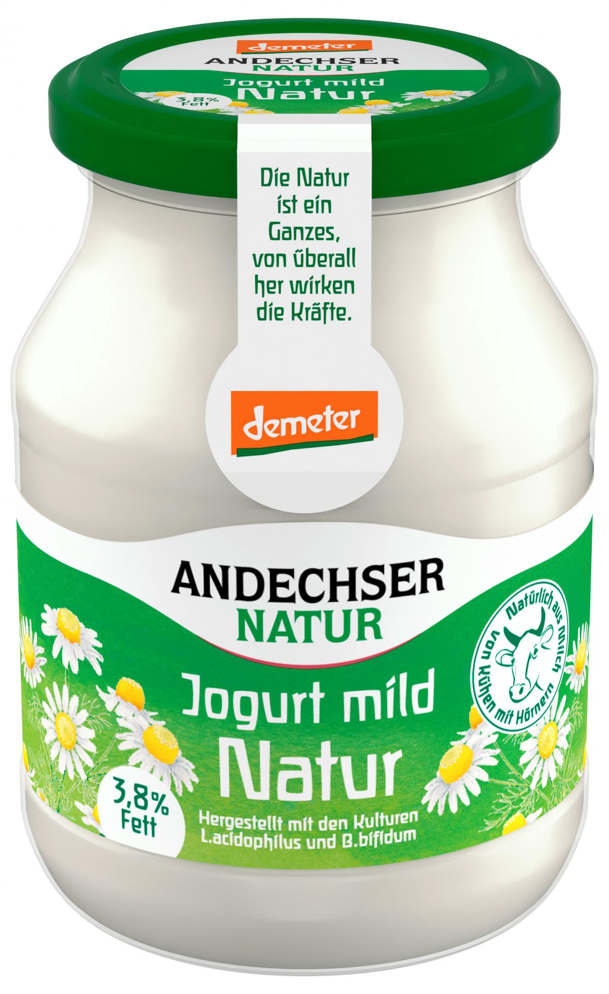 Joghurt mild Natur, 3,8%, Demeter (Pfandglas)