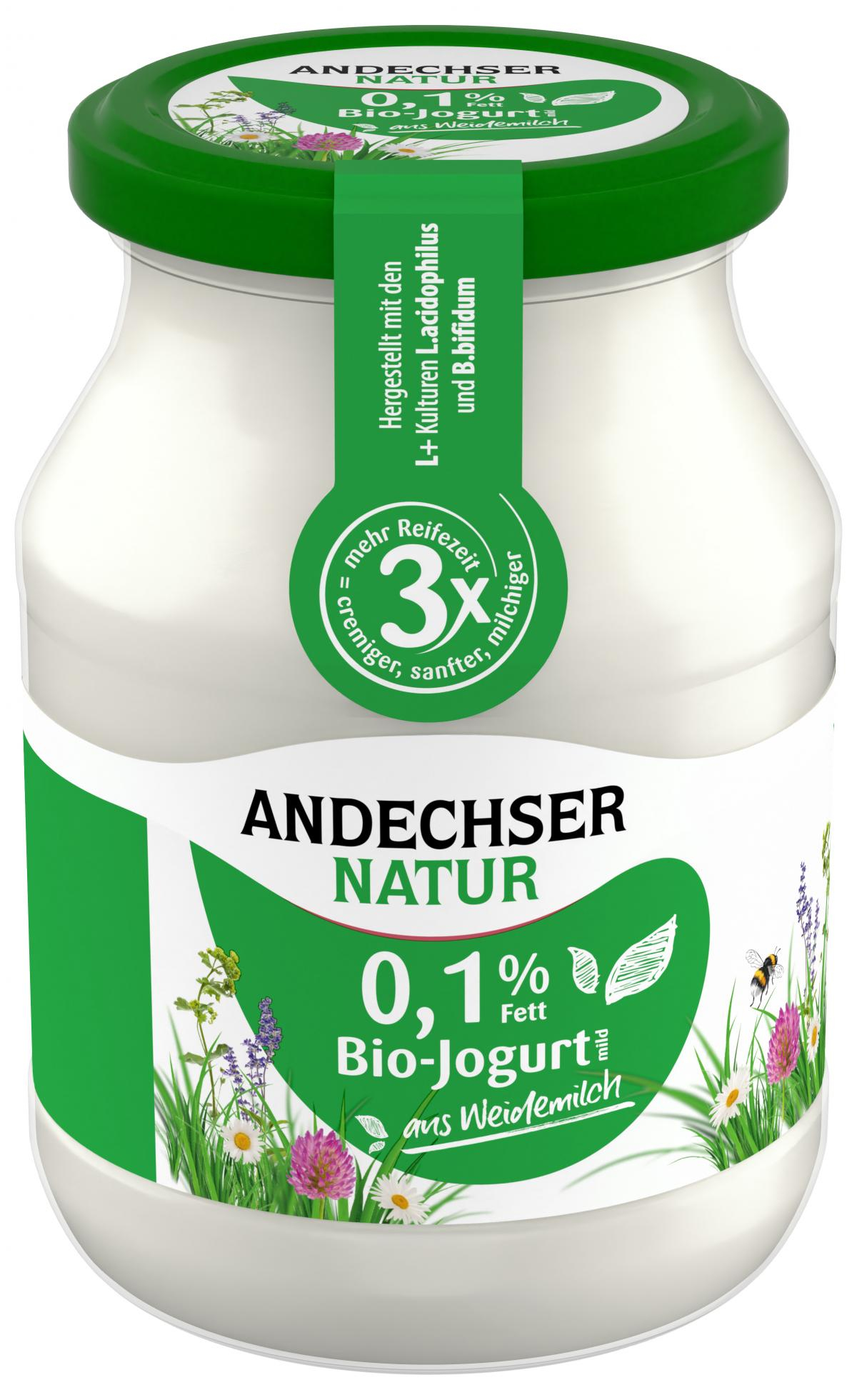 Joghurt mild Natur, 0,1 % (Pfandglas)