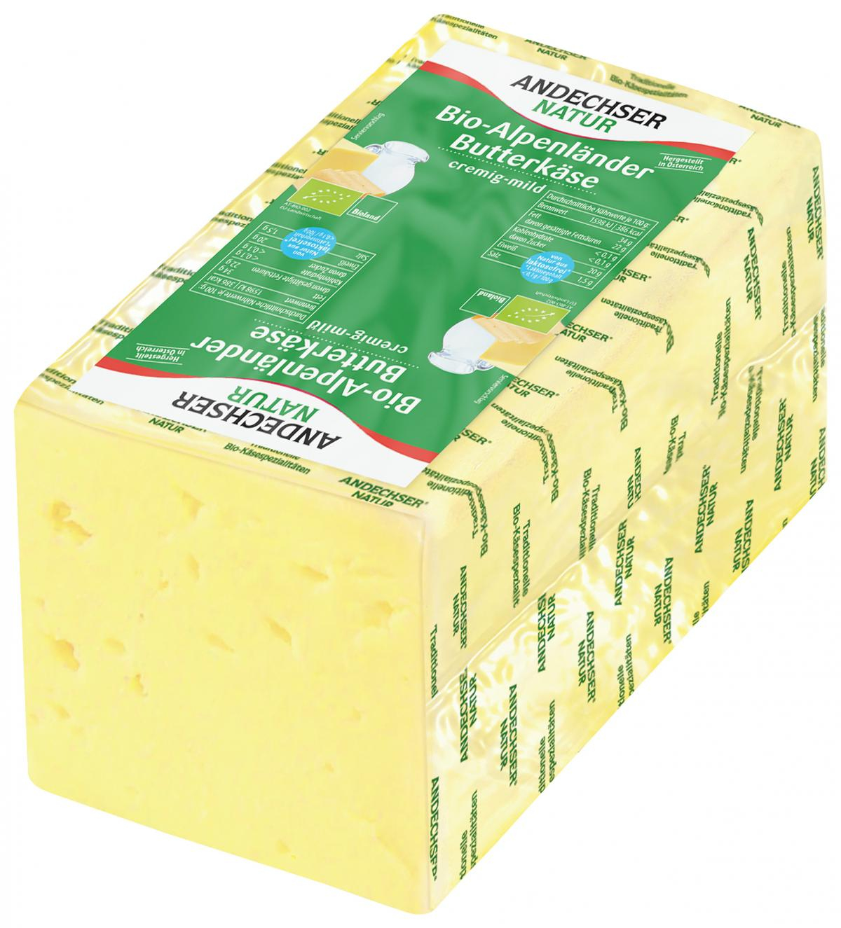 Alpenländer Butterkäse, 50% mit Kruste