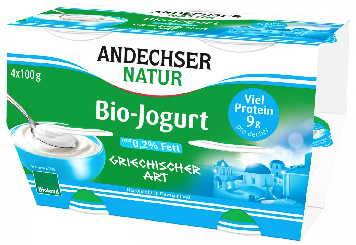 Joghurt griechischer Art 0,2% 4x100g Becher