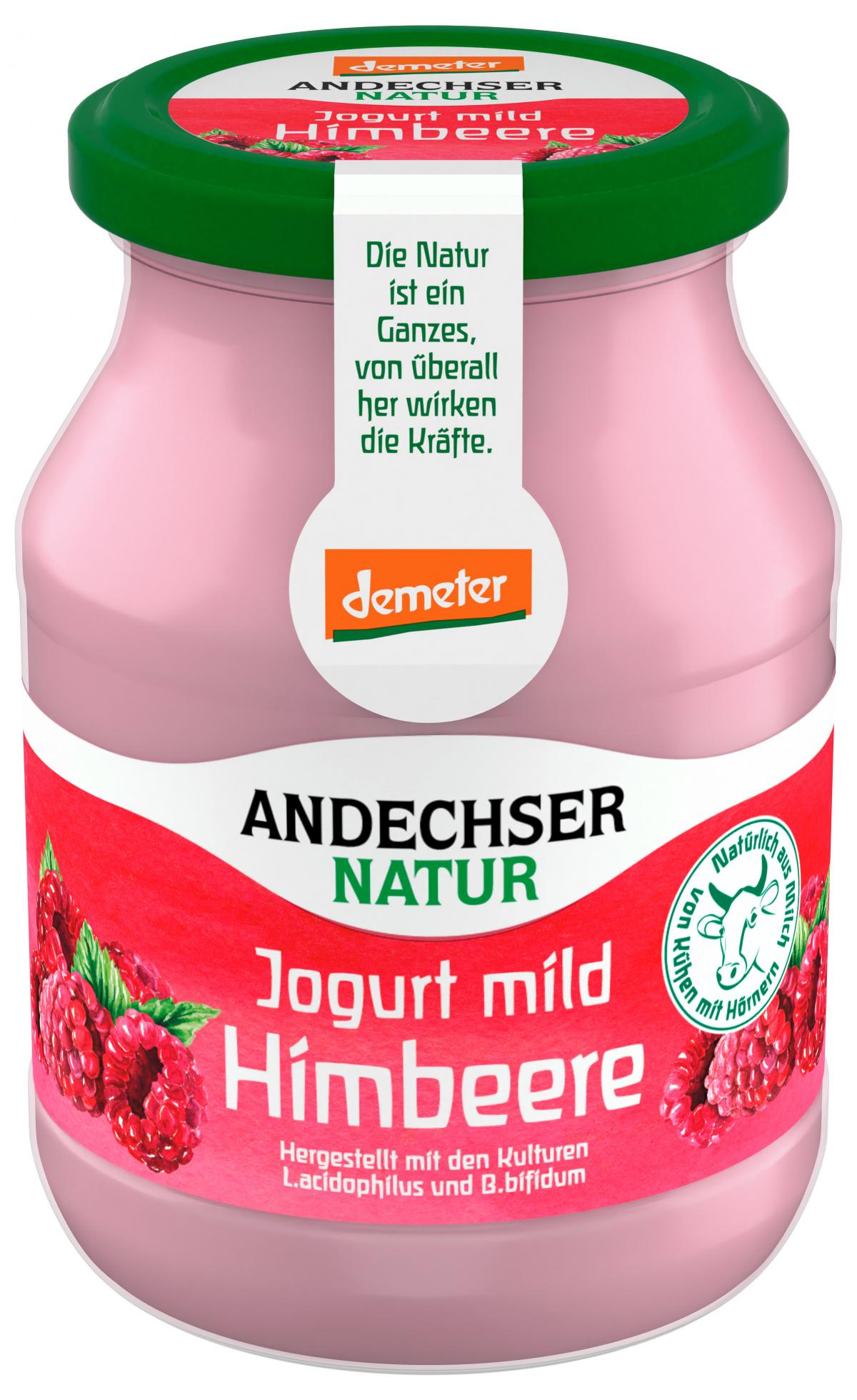 Joghurt mild Himbeere, 3,8%, Demeter (Pfandglas)
