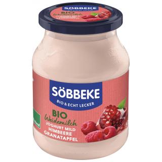 Pur Joghurt Himbeere-Granatapfel, 3,8% (Pfandglas)