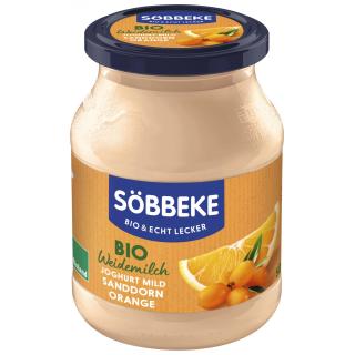Joghurt mild Sanddorn-Orange, 3,8% (Pfandglas)